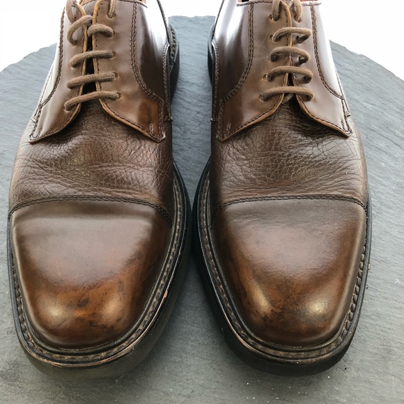 Florsheim brown leather cap toe oxfords size 8M - Picture 2 of 8
